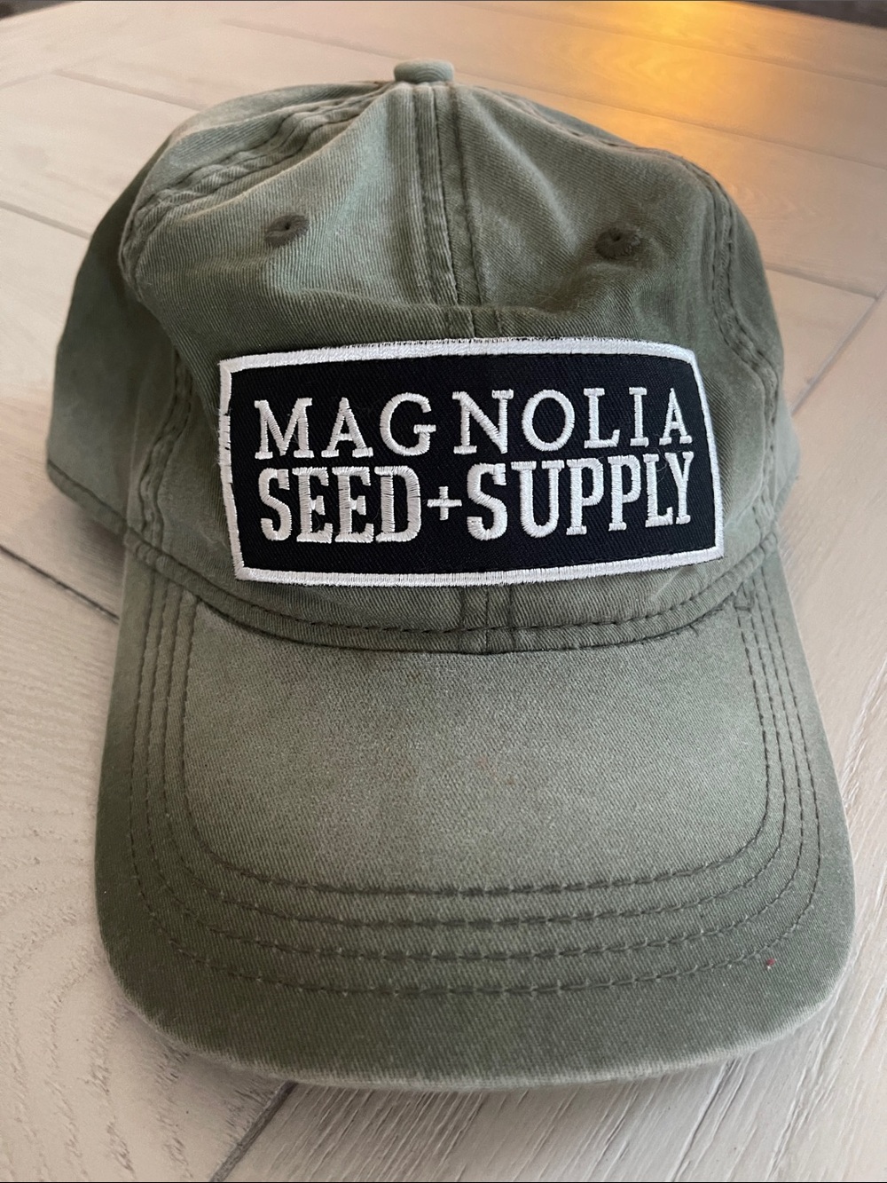 Magnolia Olive Green Patch Logo Baseball Cap